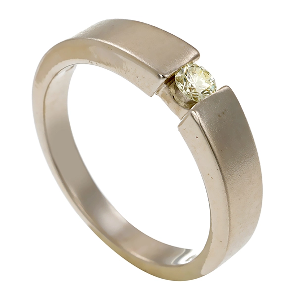 Diamantring, 14K, Weißgold, Brillant