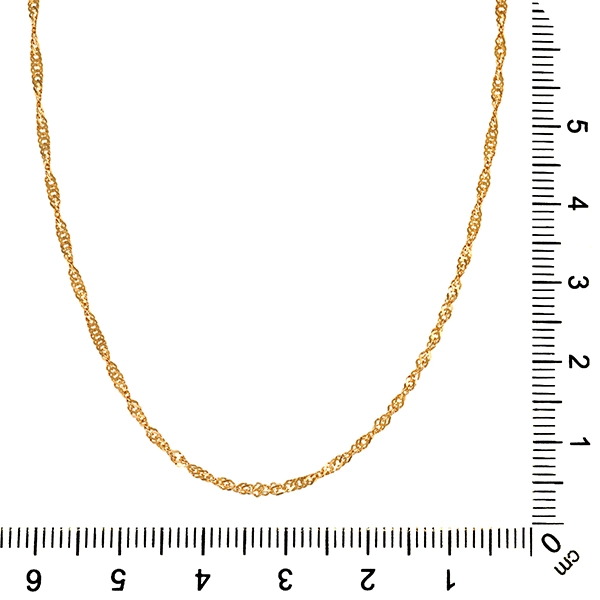 Goldkette, 18K, Gelbgold, Singapur-