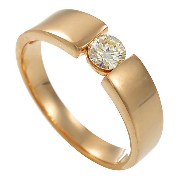 Diamantring, 14K, Gelbgold, Brillant 0,25 ct