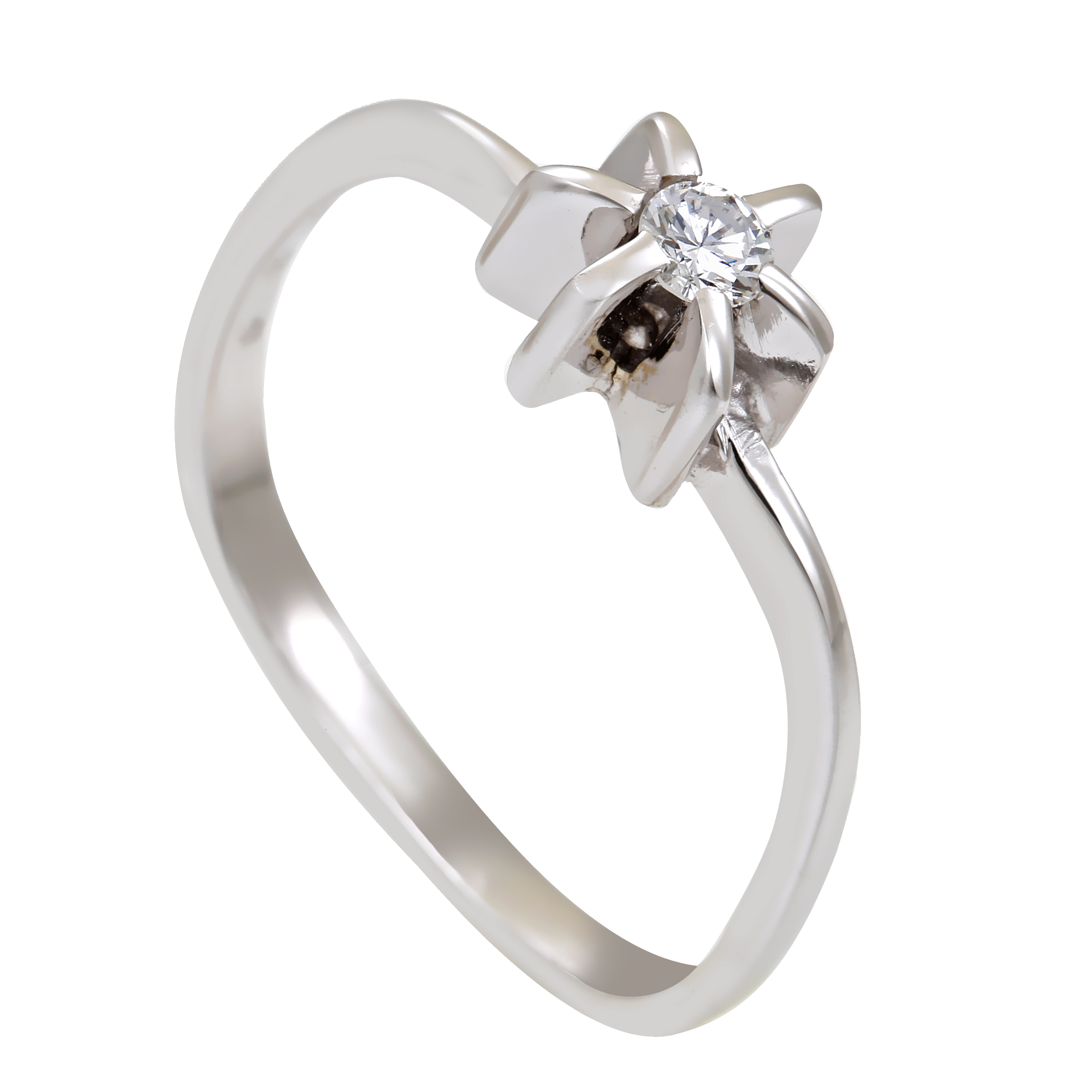 Diamantring, 14K, Weißgold, Brillant