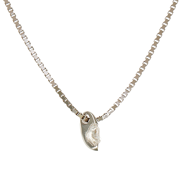 Collier, 18K, Weißgold, Diamant