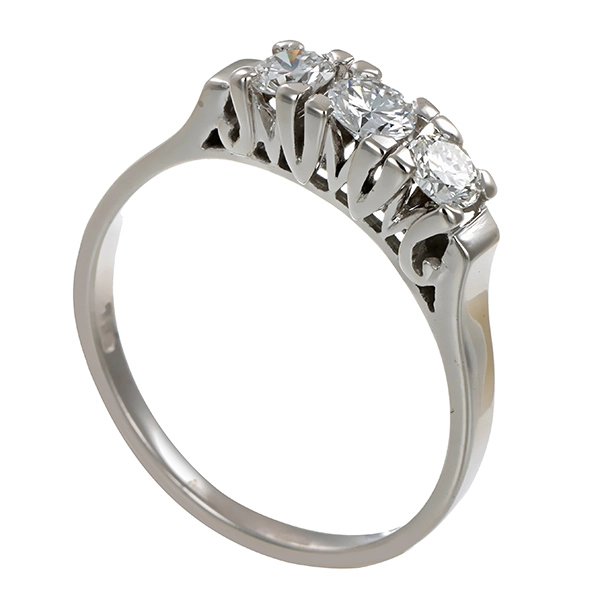 Diamantring, 18K, Weißgold, Brillanten 0,50 ct