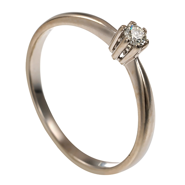 Diamantring, 8K, Weißgold, Brillant