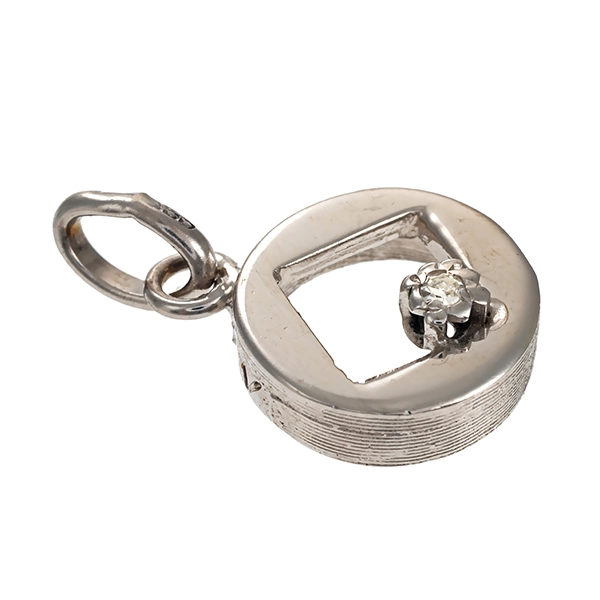 Anhänger, 8K, Gelbgold, Diamant