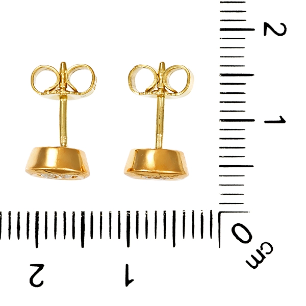Ohrstecker, 14K, Gelbgold, Brillanten