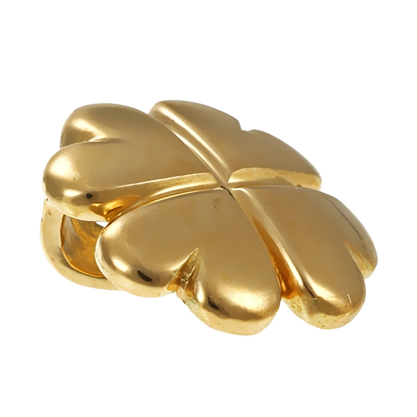 Anhänger, 18K, Gelbgold, Kleeblatt