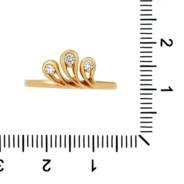 Ring, 18K, Gelbgold, Brillanten