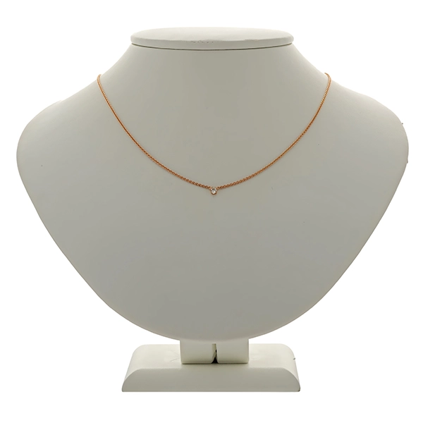 Collier, 18K, Rotgold, Diamant