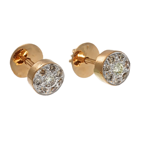Ohrstecker, 18K, Gelb-/Weißgold, Brillanten 0,38 ct