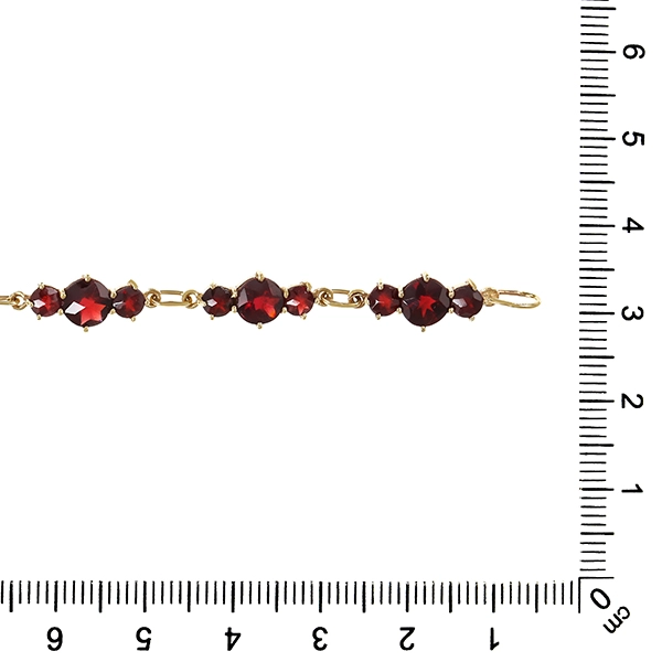 Armband, 8K, Gelbgold, Granat