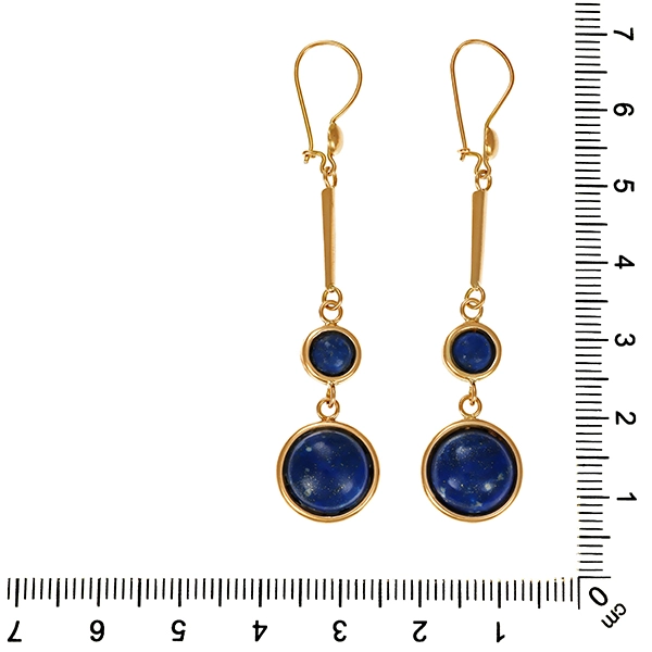 Ohrhänger, 18K, Gelbgold, Lapis
