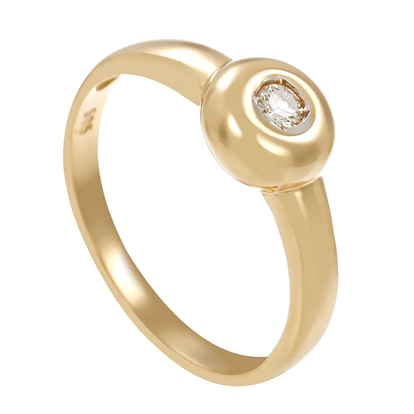 Diamantring, 14K, Gelbgold, Brillant