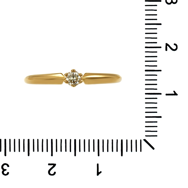Diamantring, 14K, Gelbgold, Brillant 0,12 ct