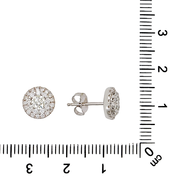 Ohrstecker, 18K, Weißgold, Brillanten