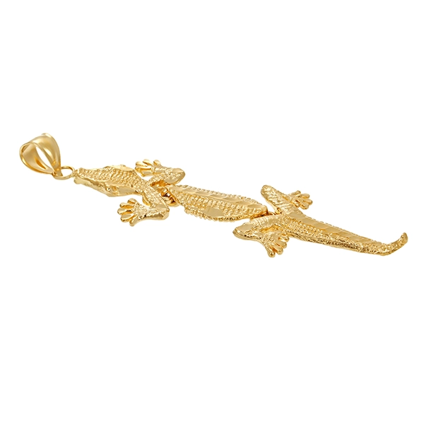 Anhänger, 14K, Gelbgold, Krokodil