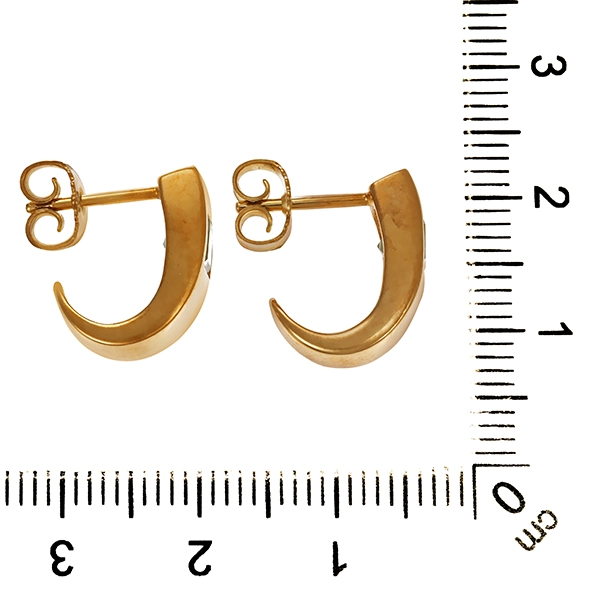Ohrstecker, 8K, Gelbgold, Topas blau
