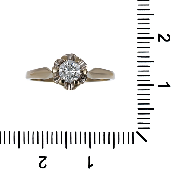 Brillantring, 14K, Weißgold, 1 Brillant 0,31ct
