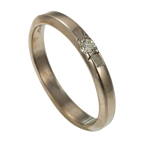 Diamantring, 14K, Weißgold, Brillant