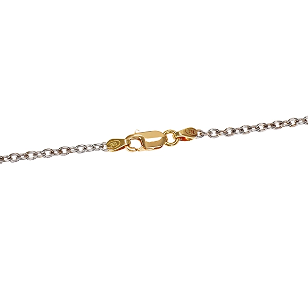 Collier, 950 Platin, Gelbgold, Brillant