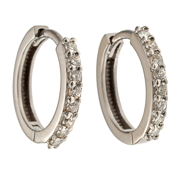 Creolen, 14K, Gelbgold, Brillant