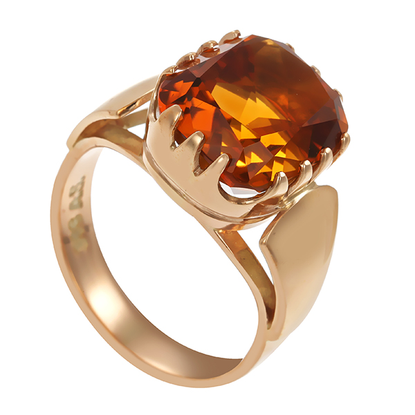 Ring, 8K, Gelbgold, Citrin