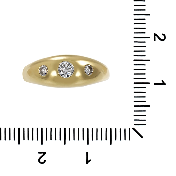 Ring, 14K, Gelbgold, Brillanten