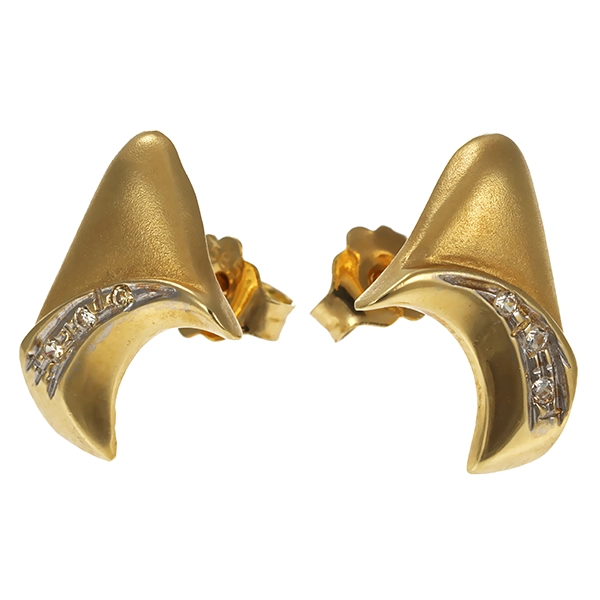 Ohrstecker, 14K, Gelbgold, Diamanten