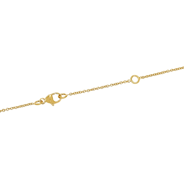 Collier, 14K, Gelbgold, Iolith, Tsavolith, Saphir, Rubin