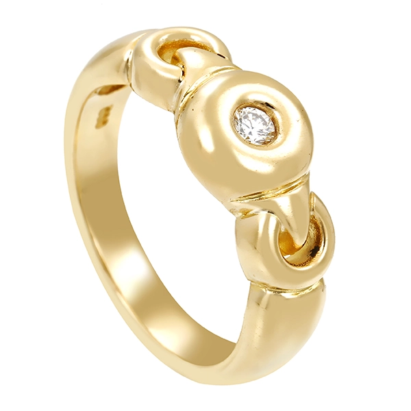 Diamantring, 14K, Gelbgold, Brillant