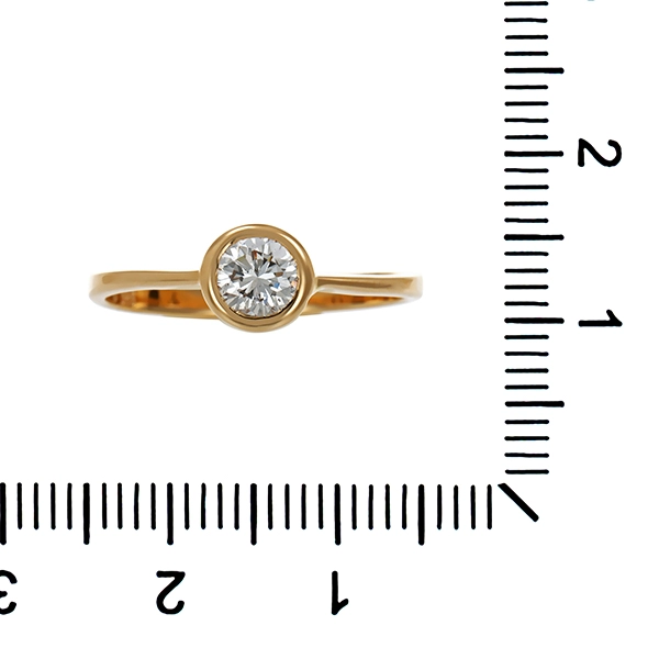 Brillantring, 14K, Gelbgold, 0,41ct