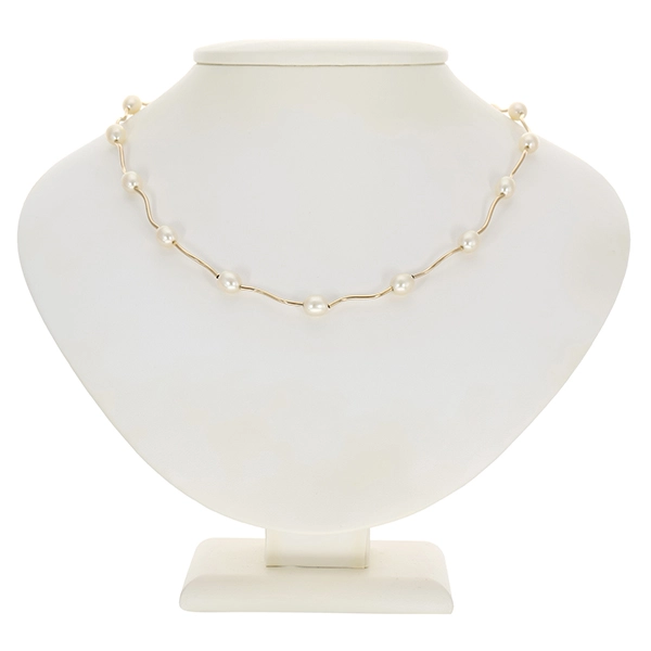 Collier, 14K, Gelbgold, Perlen