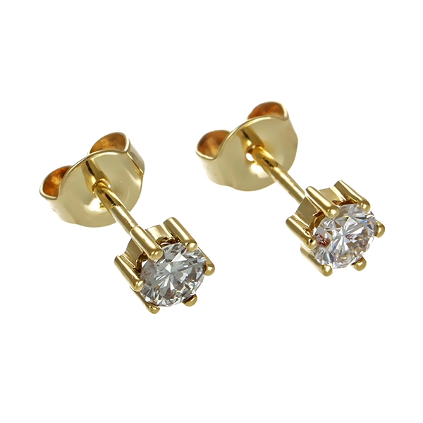 Ohrstecker, 14K, Gelbgold, Brillanten 0,46 ct