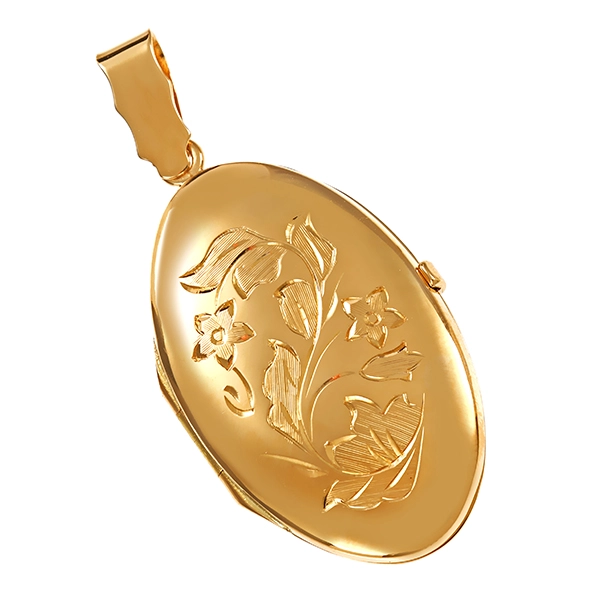 Anhänger, 18K, Gelbgold, Medaillon