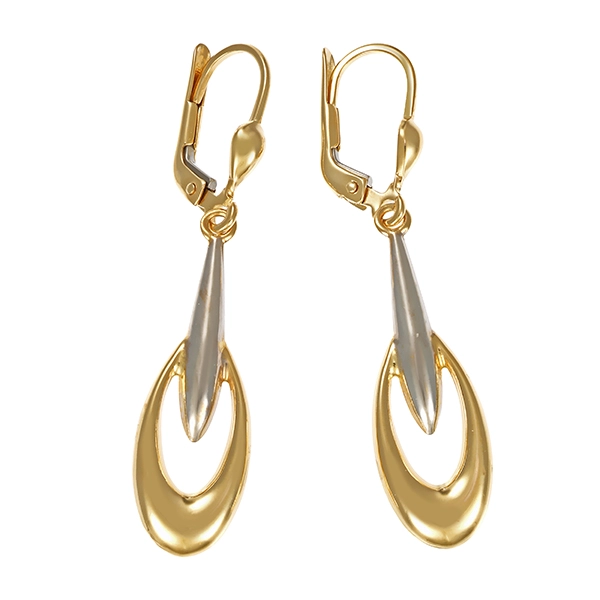 Ohrhänger, 14K, Gelb-/Weißgold