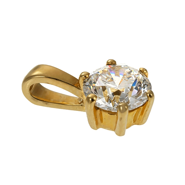Anhänger, 14K, Gelbgold, Brillant 1,01 ct