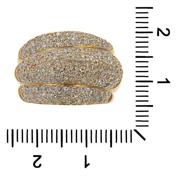 Diamantring, 14K, Gelbgold, Diamanten