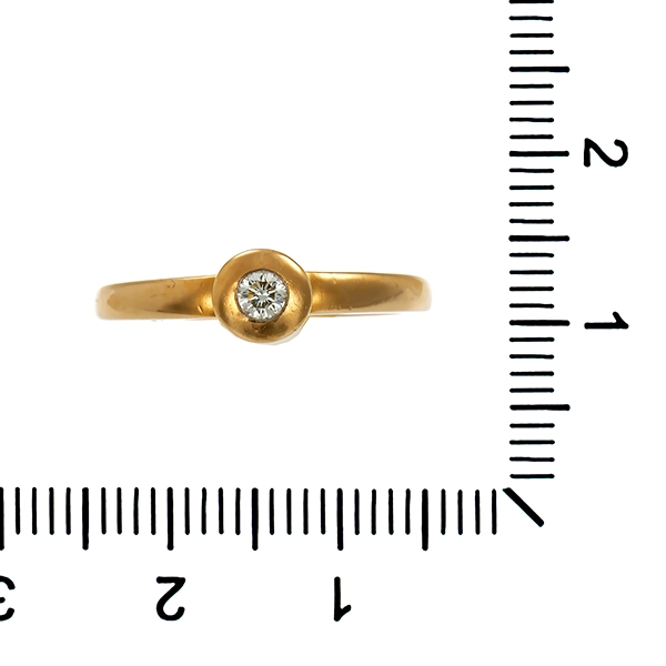 Diamantring, 14K, Gelbgold, Brillant