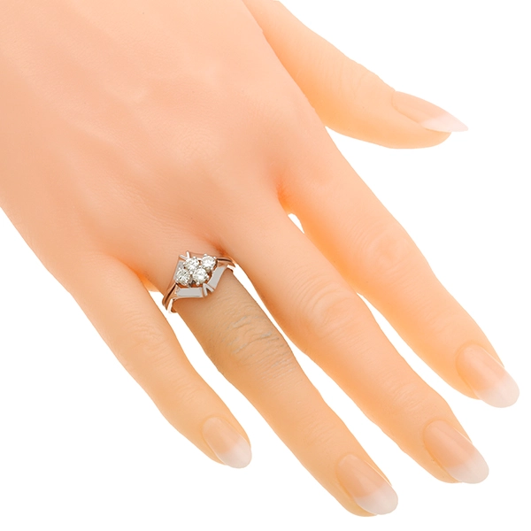 Diamantring, 14K, Weißgold, Brillanten