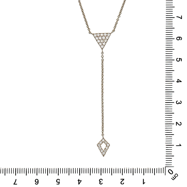 Collier, 14K, Weißgold, Brillanten, 0,17ct