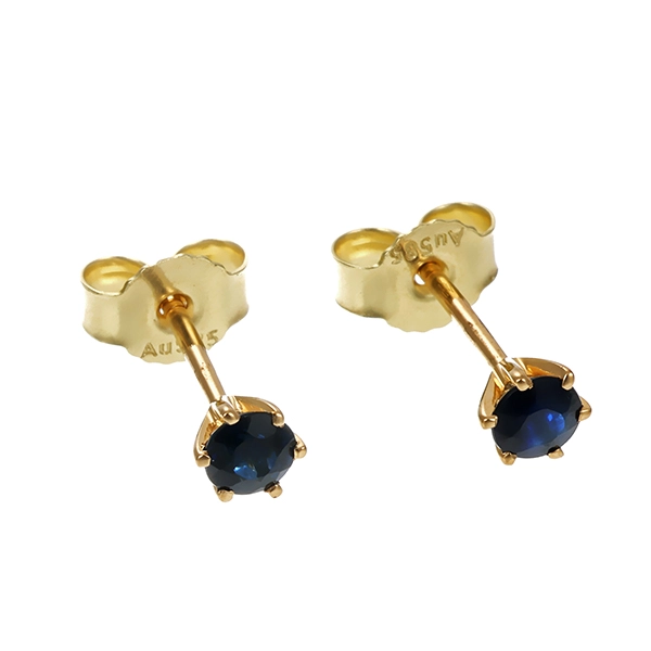 Ohrstecker, 14K, Gelbgold, Saphire