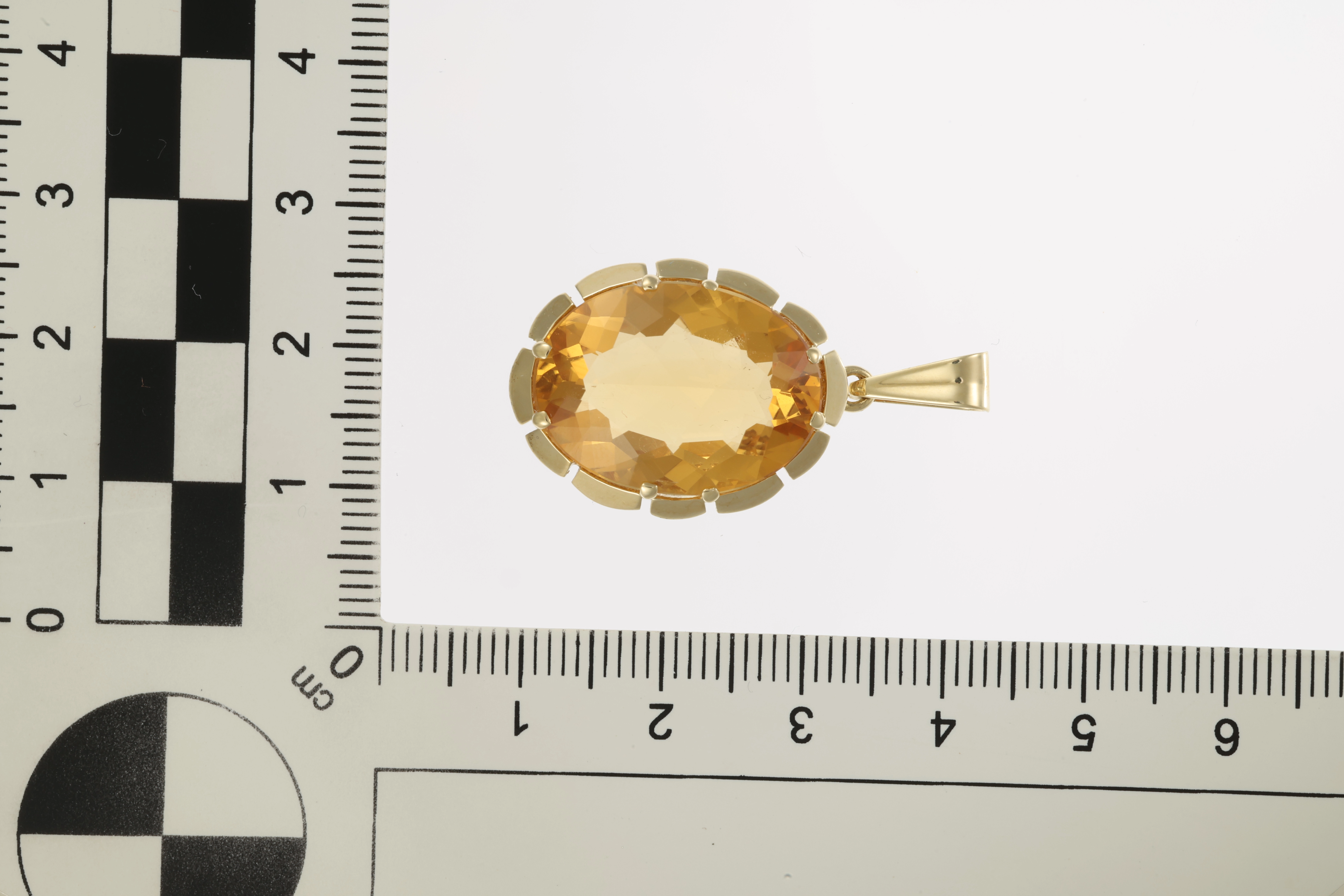 Anhänger, 14K, Gelbgold, Citrin