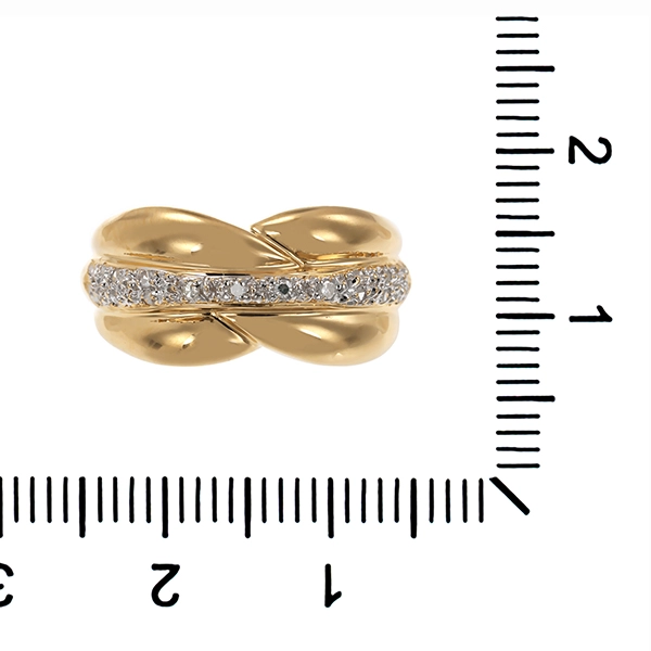Diamantring, 18K, Gelb-/Weißgold
