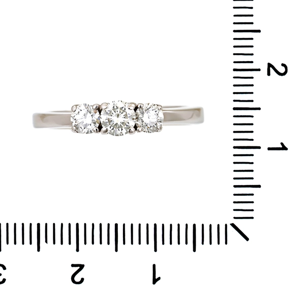 Diamantring, 14K, Weißgold, Brillanten 0,63 ct