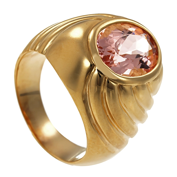 Ring, 9K, Gelbgold, Morganit