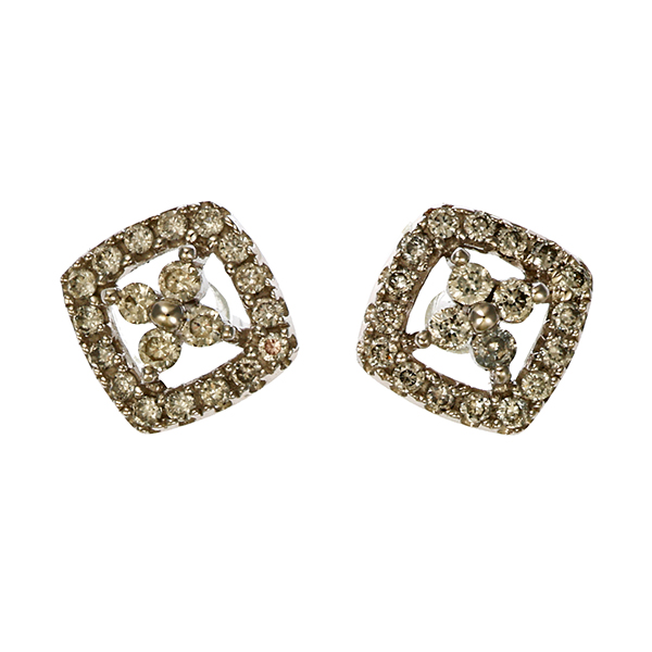 Ohrstecker, 14K, Weißgold, Brillant