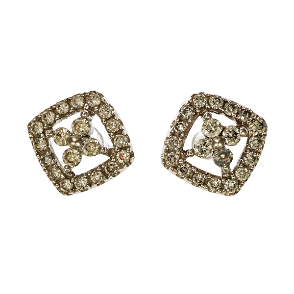 Ohrstecker, 14K, Weißgold, Brillant