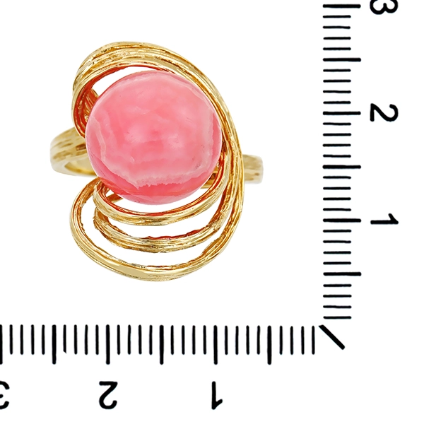 Ring, 14K, Gelbgold, Rhodochrosit