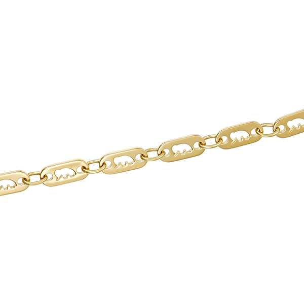Armband, 14K, Elefanten