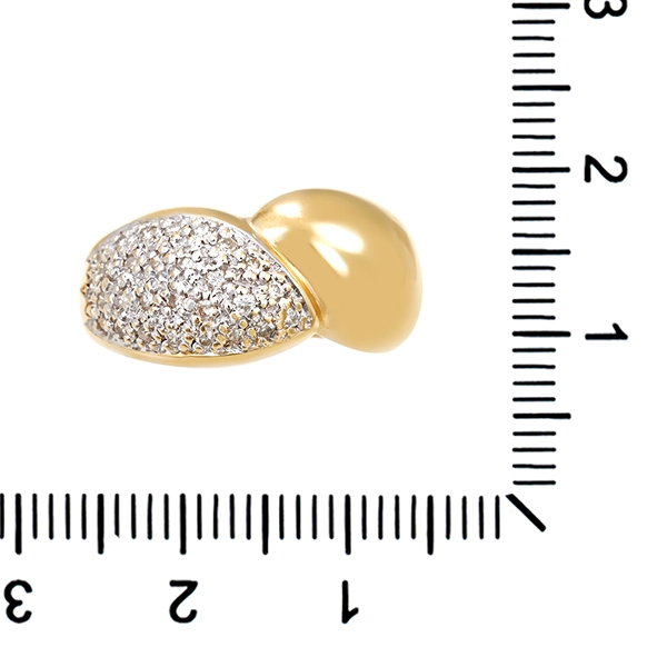 Diamantring, 14K, Gelb-/Weißgold, Brillanten