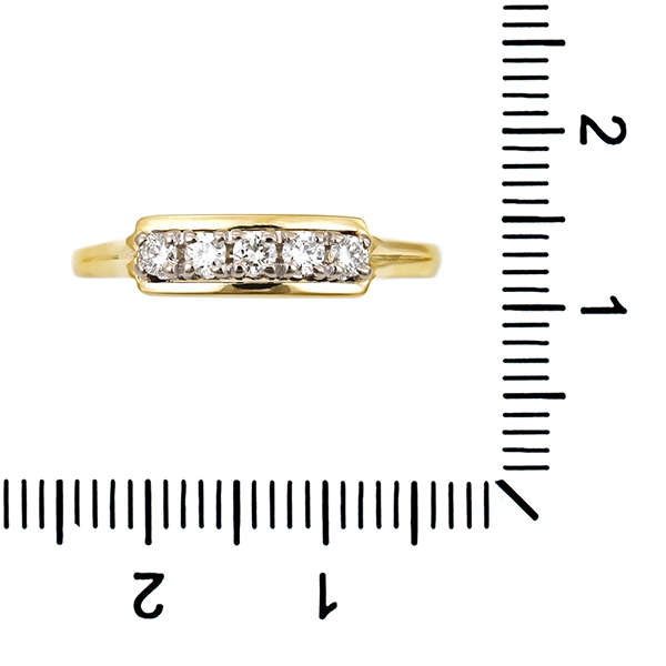 Diamantring, 14K, Gelb-/Weißgold, Brillanten 0,25 ct